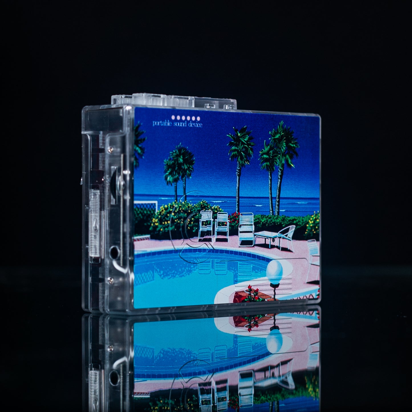 Pool Side Walkman Pre Order — portable cassette player — top controls and cassette door — VCR Zone