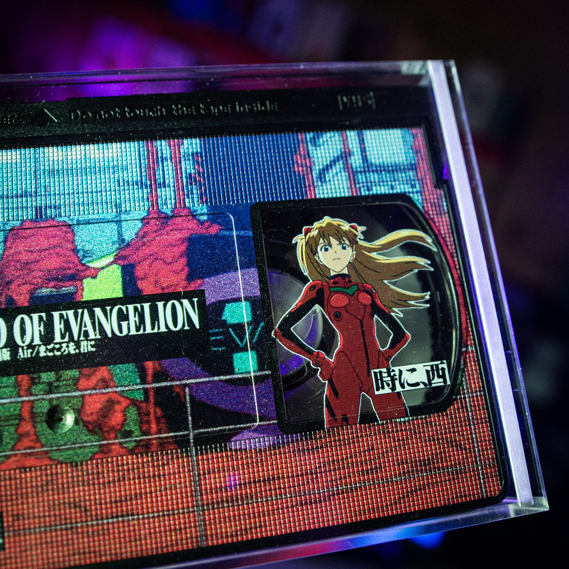 End of Evangelion VHS w/ Acrylic Case Pre-Order — cardboard sleeve — front cover artwork — VCR Zone