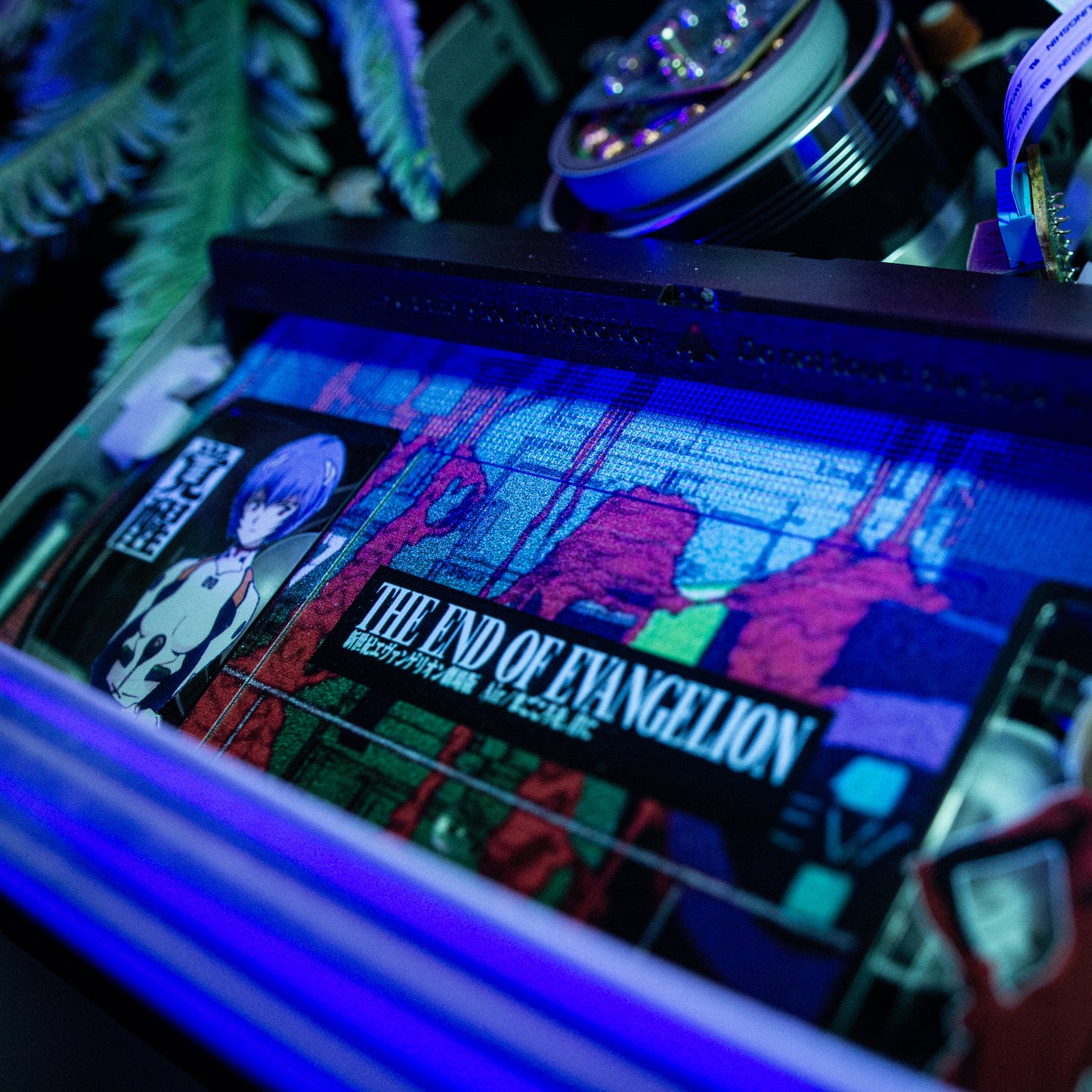End of Evangelion VHS w/ Acrylic Case Pre-Order — cardboard sleeve — front cover artwork — VCR Zone