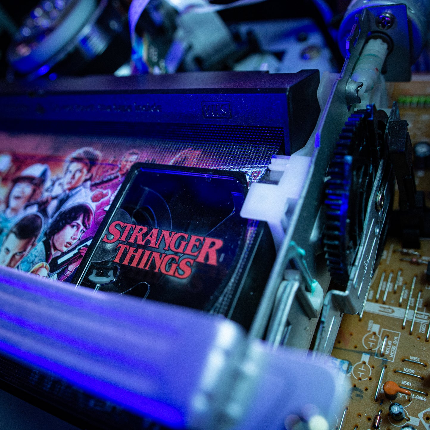 Stranger Things VHS w/ Acrylic Case Pre-Order — cardboard sleeve — front cover artwork — VCR Zone