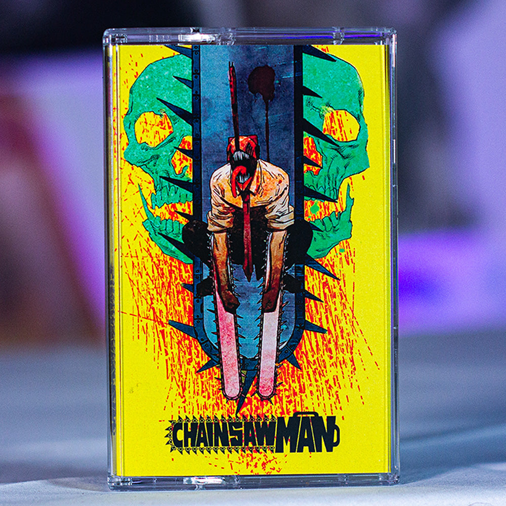 Chainsaw Man Cassette Soundtrack Ultimate Edition Pre Order — cassette with J-card — J-card front cover — VCR Zone