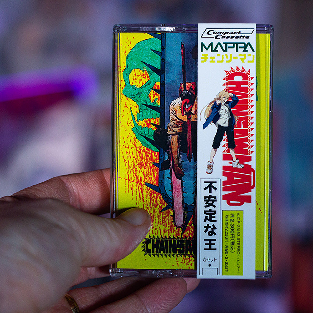 Chainsaw Man Cassette Soundtrack Ultimate Edition Pre Order — cassette with J-card — J-card front cover — VCR Zone