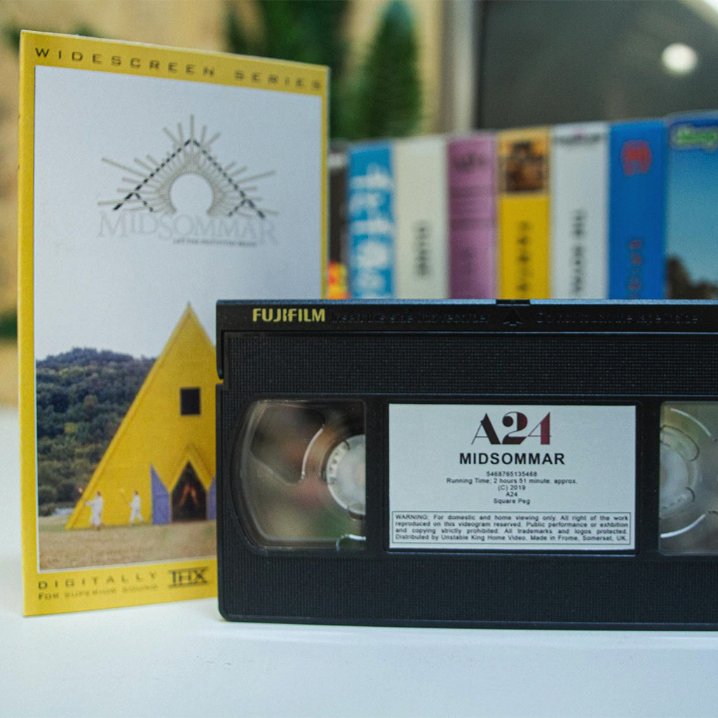 Midsommar VHS Version 1 — cardboard sleeve — detail of artwork — VCR Zone