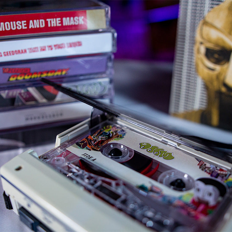 MM FOOD Cassette — cassette with J-card — A-side label close-up — VCR Zone
