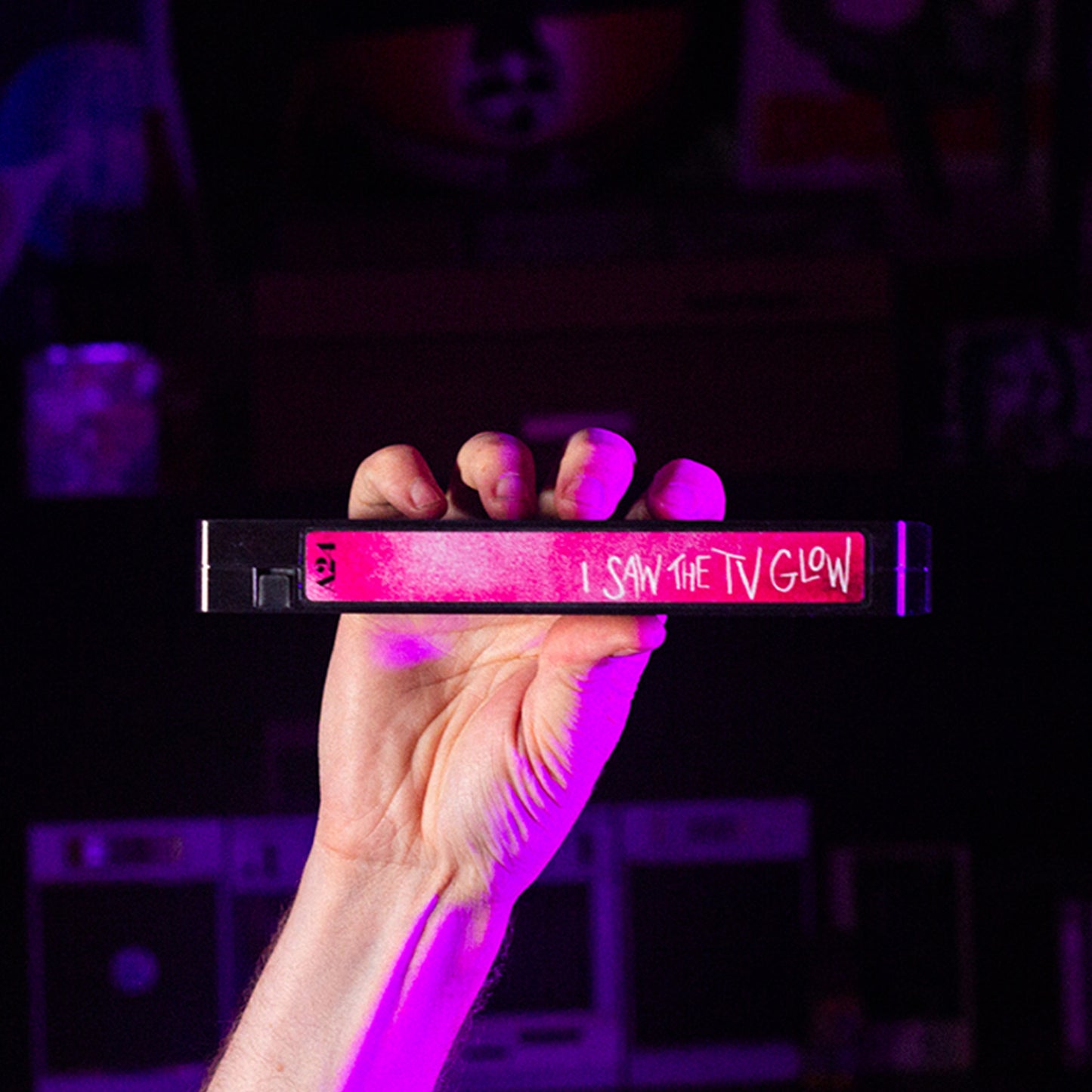 I Saw the TV Glow on VHS — cardboard sleeve — alternate angle of sleeve and tape — VCR Zone