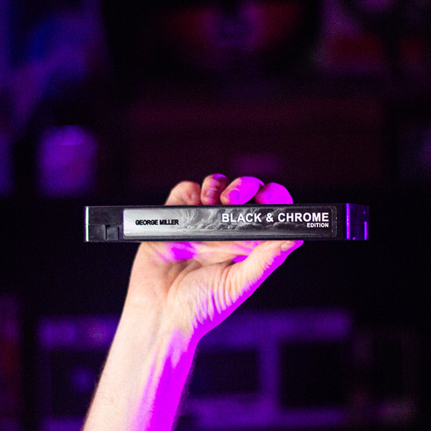 Mad Max Fury Road Black & Chrome on VHS — clamshell — detail of artwork — VCR Zone