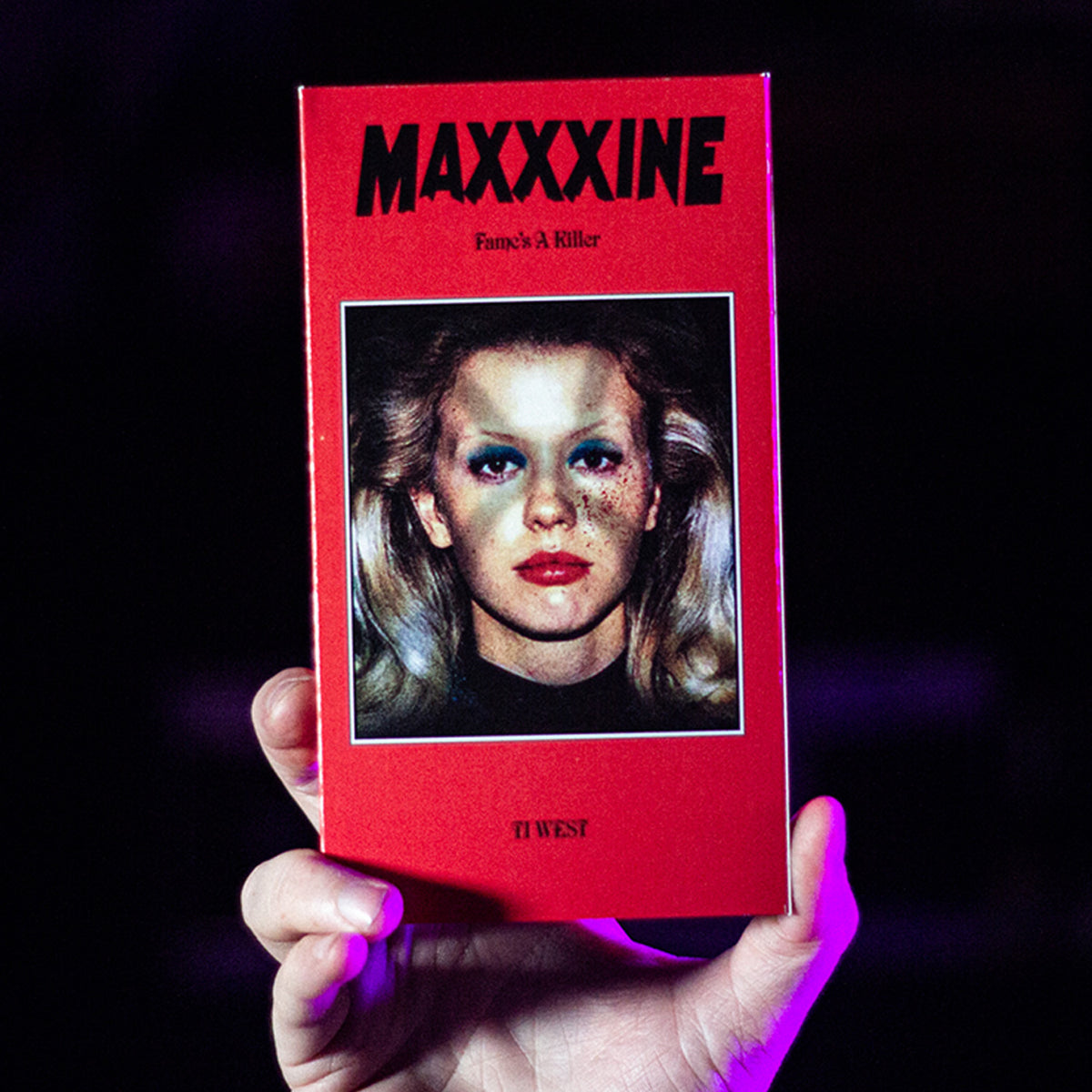 Ti West Box Set on VHS — cardboard sleeve — close-up of tape label with sleeve — VCR Zone