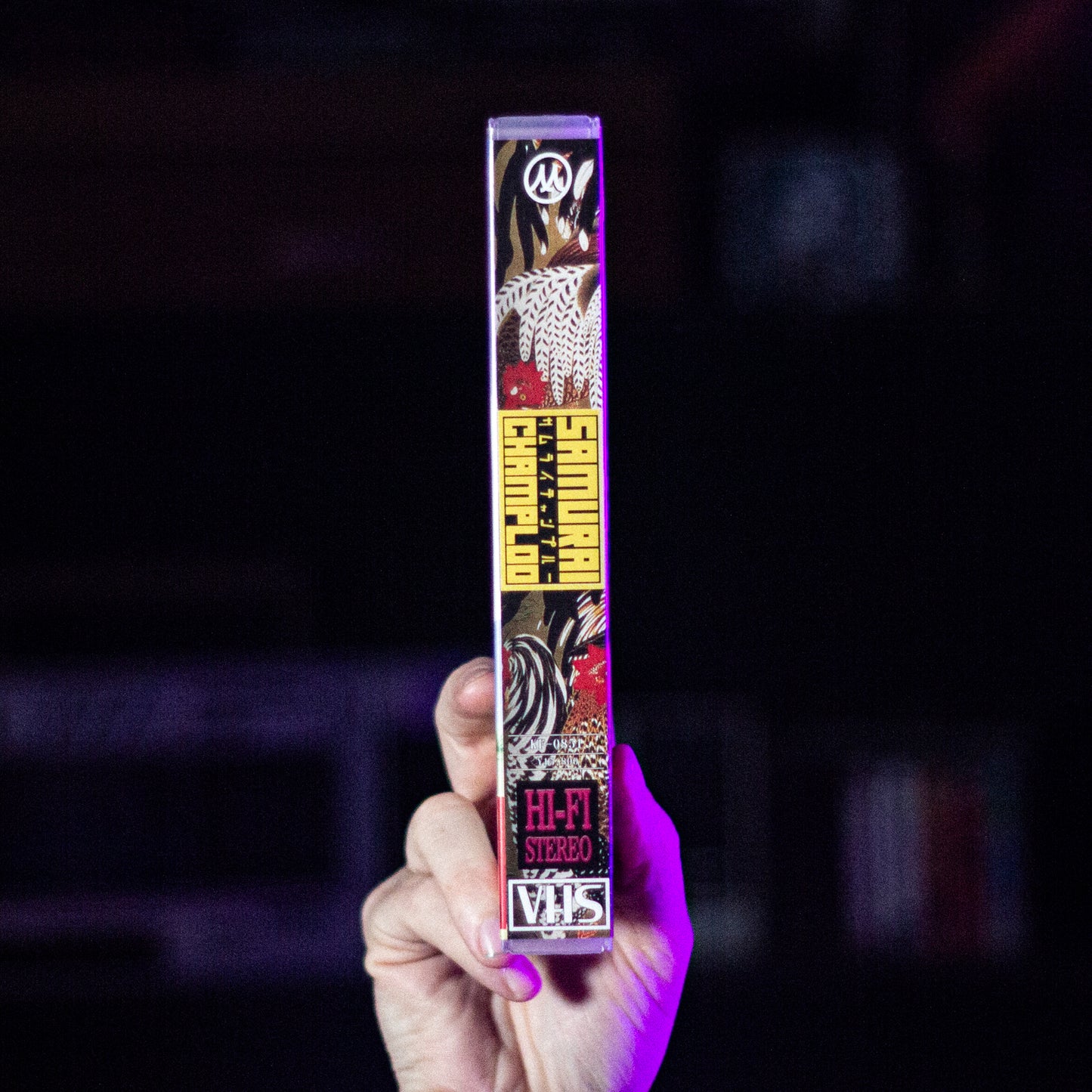 Samurai Champloo Limited Edition on VHS Pre-Order Small Box — clamshell — alternate angle of sleeve and tape — VCR Zone