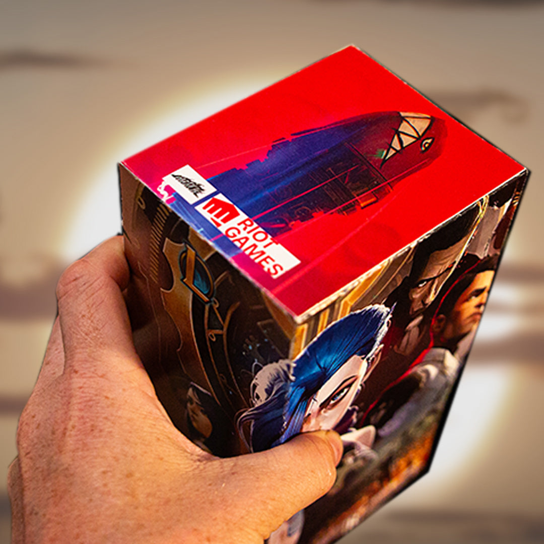 Arcane VHS Box Set — cardboard sleeve — close-up of tape label with sleeve — VCR Zone
