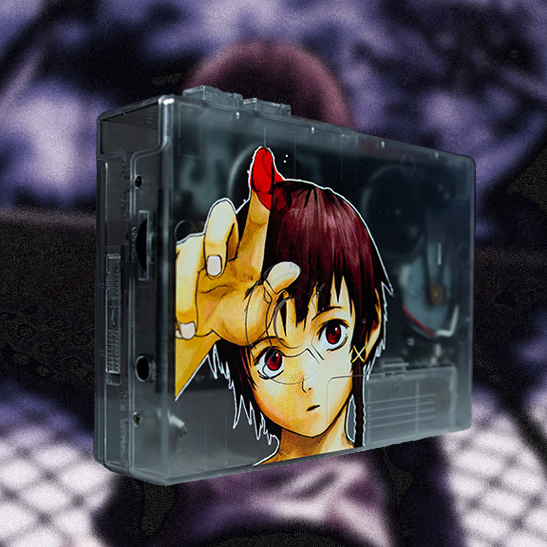 Serial Experiments Lain Walkman — portable cassette player — top controls and cassette door — VCR Zone