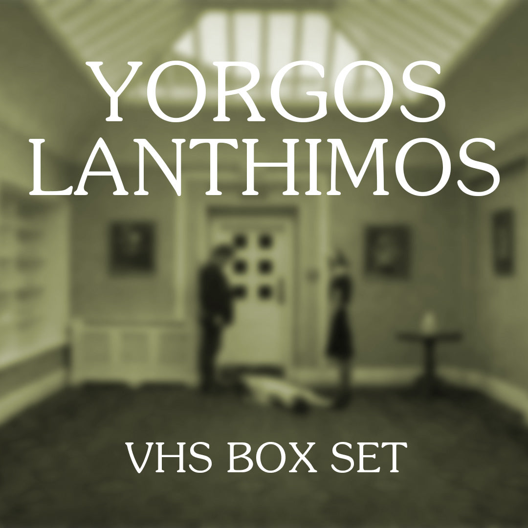 Yorgos Lanthimos Box Set on VHS — cardboard sleeve — detail of artwork — VCR Zone