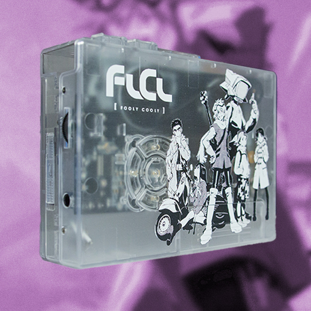 FLCL Walkman — portable cassette player — top controls and cassette door — VCR Zone