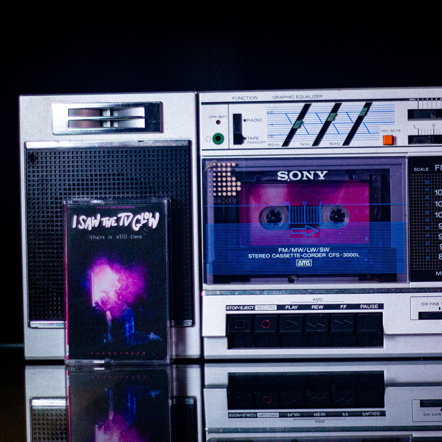 I Saw the TV Glow Cassette Soundtrack — cassette with J-card — J-card front cover — VCR Zone