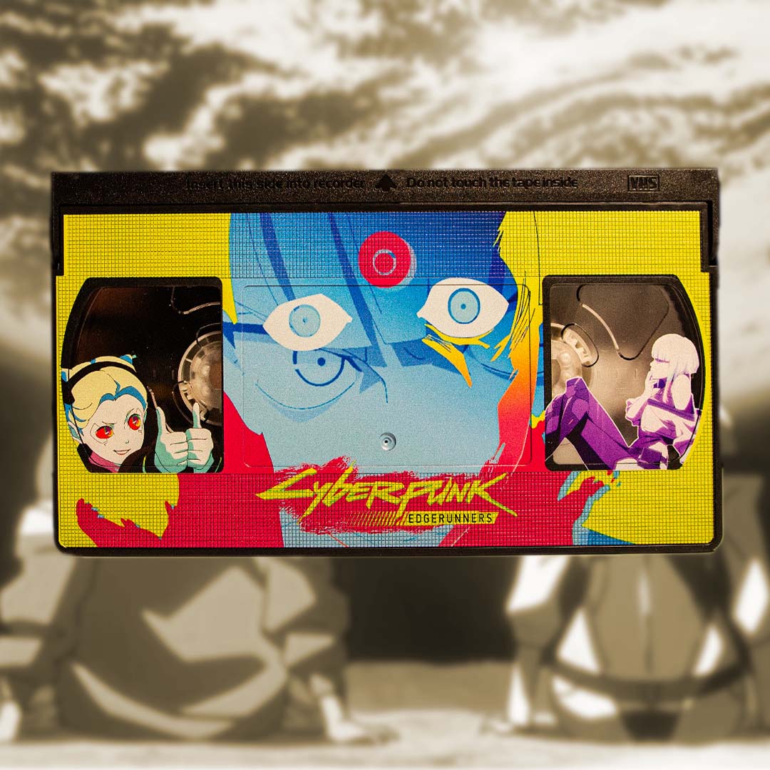 Cyberpunk Edgerunners VHS Box Set — cardboard sleeve — back cover and spine — VCR Zone
