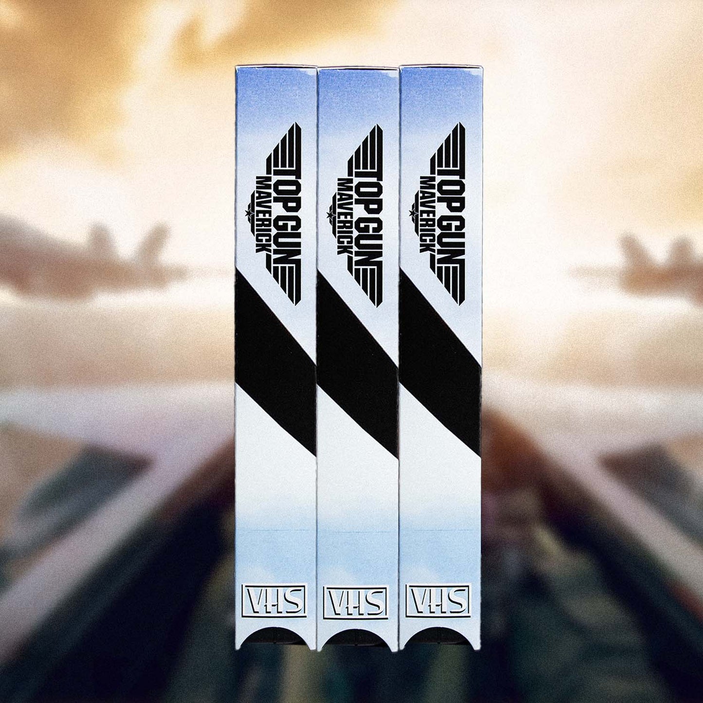 Top Gun Maverick VHS — cardboard sleeve — alternate angle of sleeve and tape — VCR Zone
