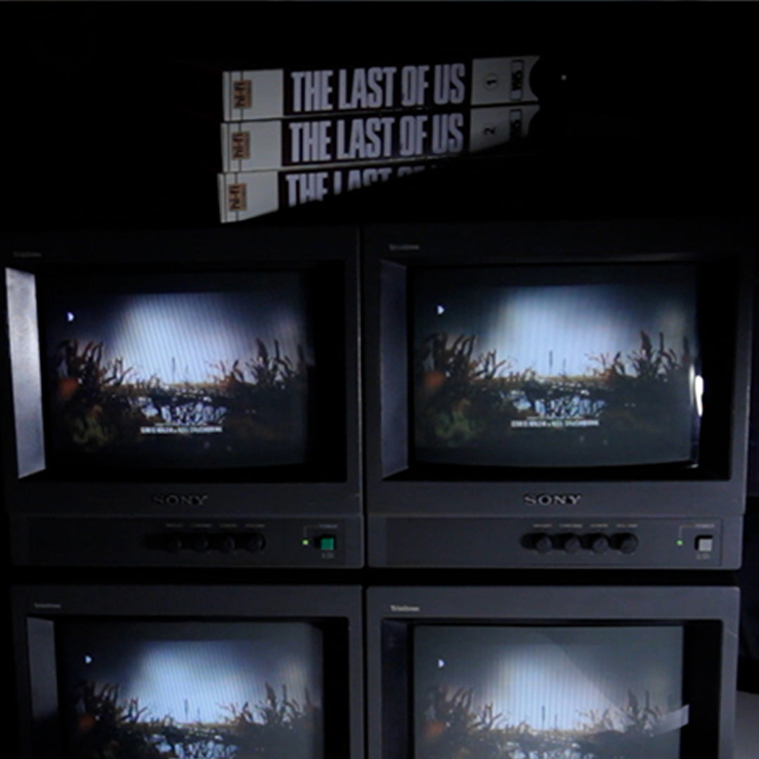 Last of Us Box Set on VHS (sticker edition) — cardboard sleeve — detail of artwork — VCR Zone