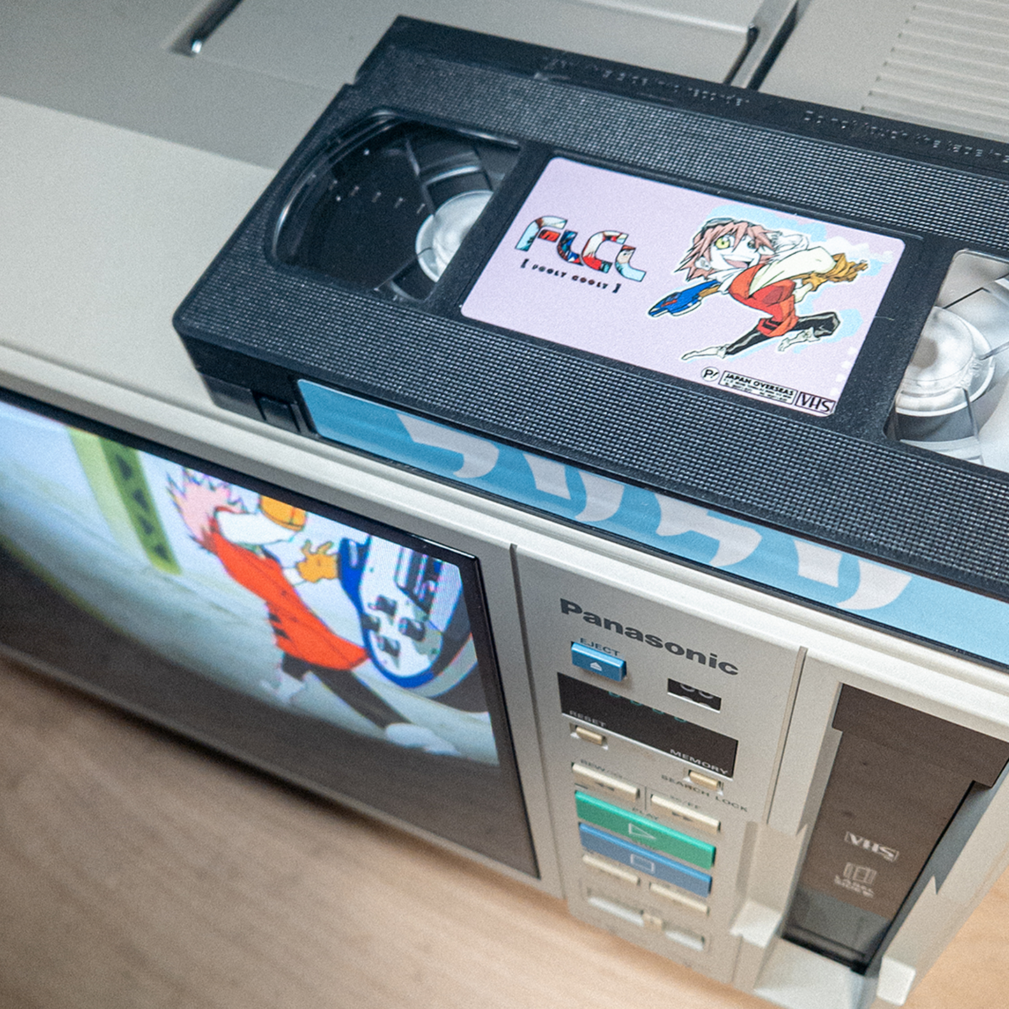 FLCL on VHS — clamshell — back cover and spine — VCR Zone