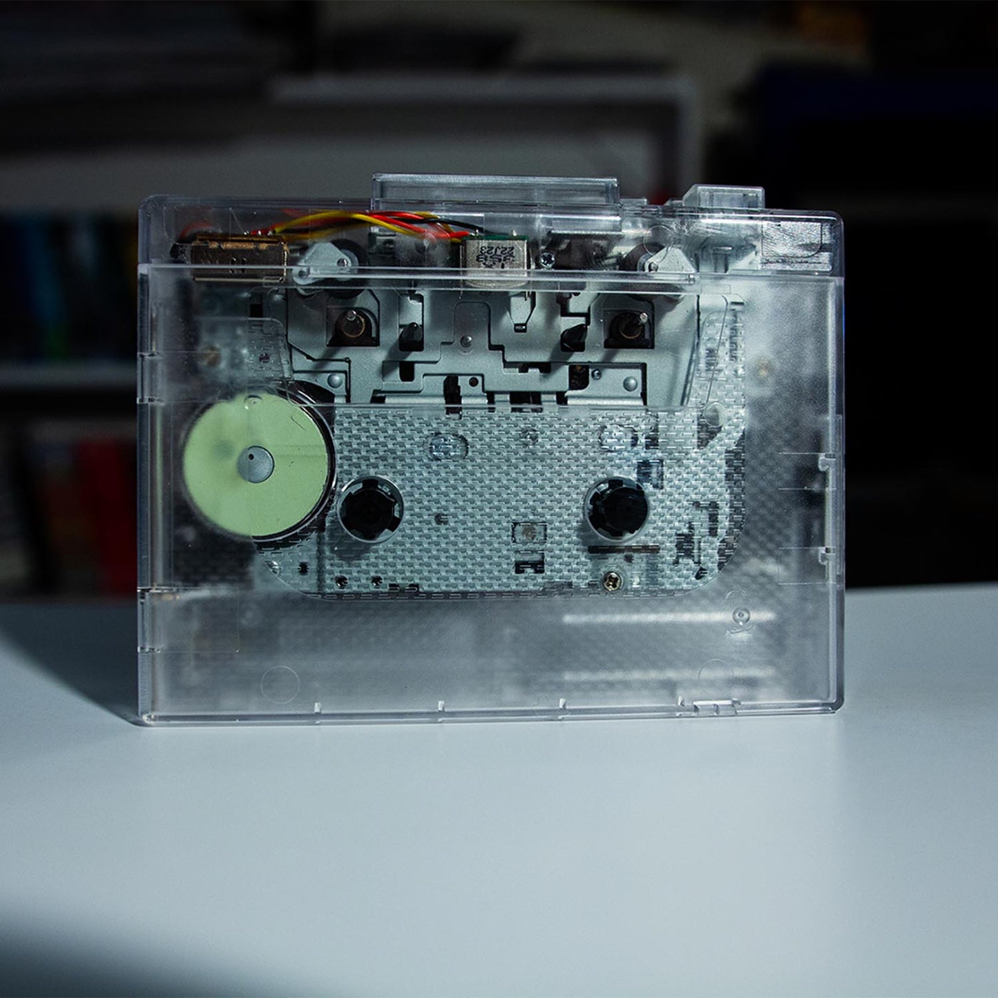 Clear Walkman — portable cassette player — front view — VCR Zone