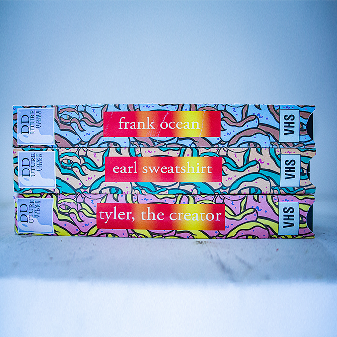 Odd Future Tyler, The Creator live mixtape — cassette — cassette with J-card — inlay unfolded — VCR Zone