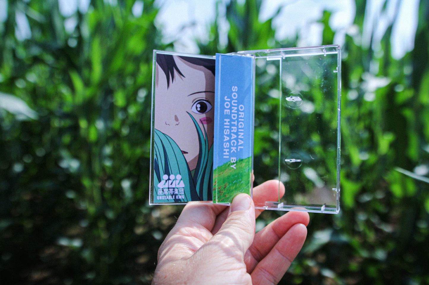 Spirited Away Ultimate Cassette Soundtrack — cassette with J-card — A-side label close-up — VCR Zone