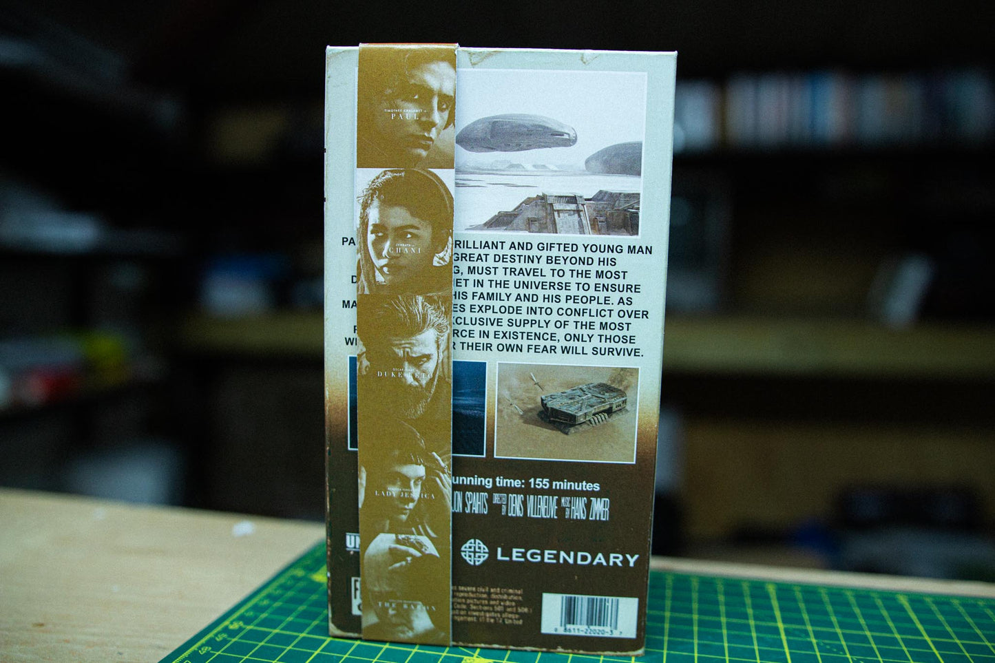 DUNE 2021 on VHS — cardboard sleeve — back cover and spine — VCR Zone