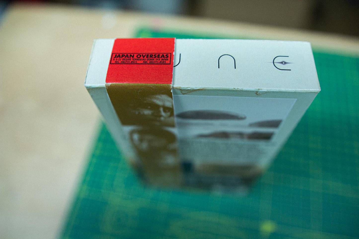 DUNE 2021 on VHS — cardboard sleeve — close-up of tape label with sleeve — VCR Zone