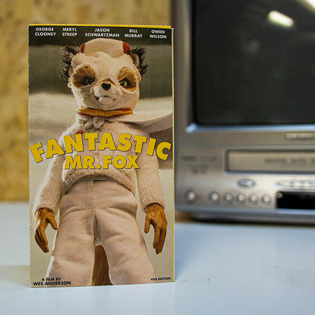 Fantastic Mr. Fox VHS — cardboard sleeve — detail of artwork — VCR Zone