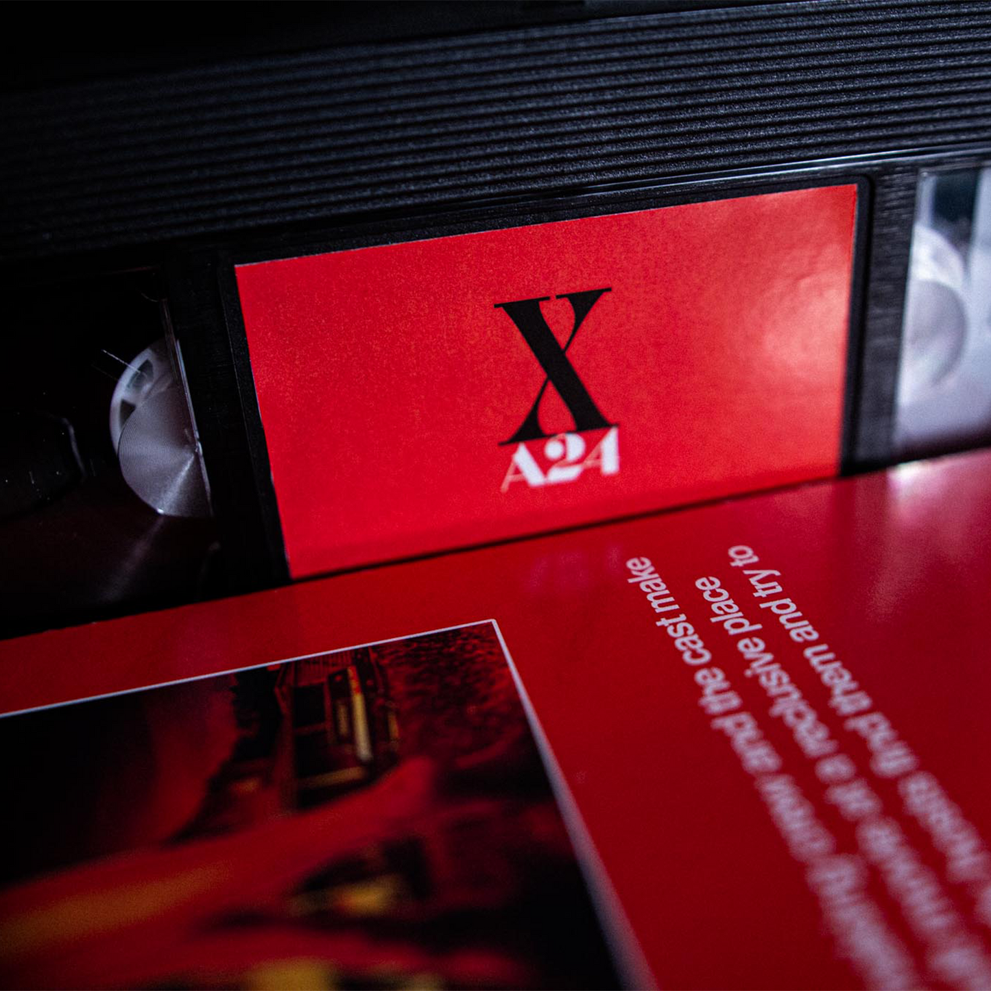 X on VHS — cardboard sleeve — front cover artwork — VCR Zone
