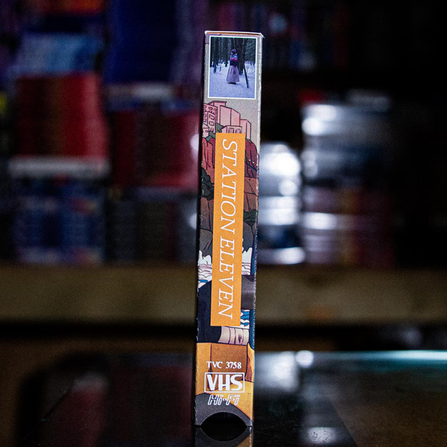 Station Eleven on VHS — cardboard sleeve — front cover artwork — VCR Zone