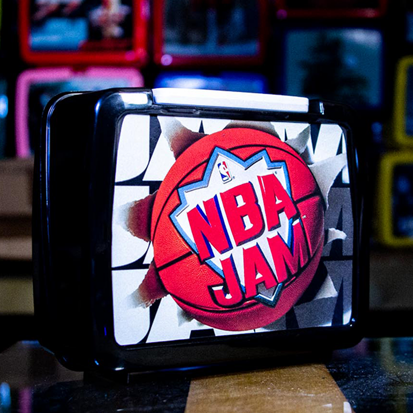 NBA Jam Lunchbox — lunchbox — angled view of full design — VCR Zone