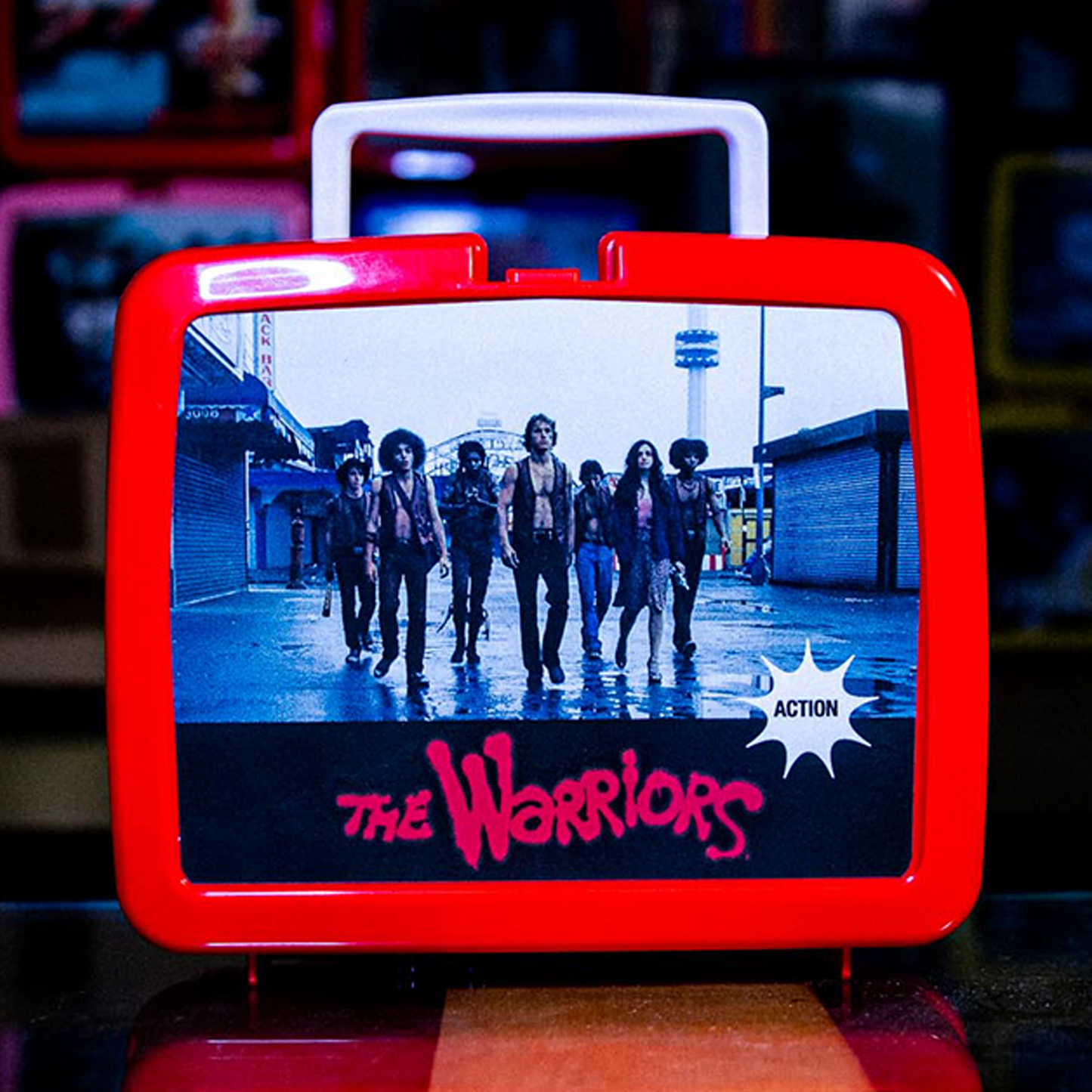 The Warriors Lunchbox — lunchbox — side and handle detail — VCR Zone