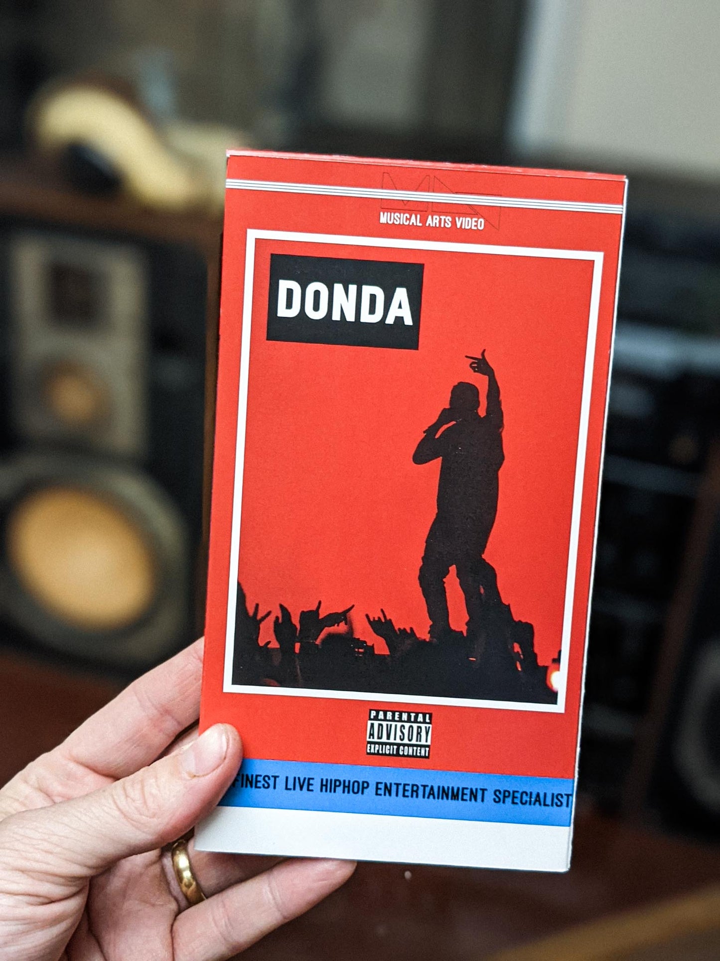 Kanye West - Donda Listening Party on VHS — cardboard sleeve — front cover artwork — VCR Zone