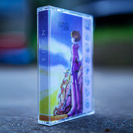Nausicaa of the Valley of the Wind Ultimate Cassette Soundtrack — cassette with J-card — front cover artwork — VCR Zone