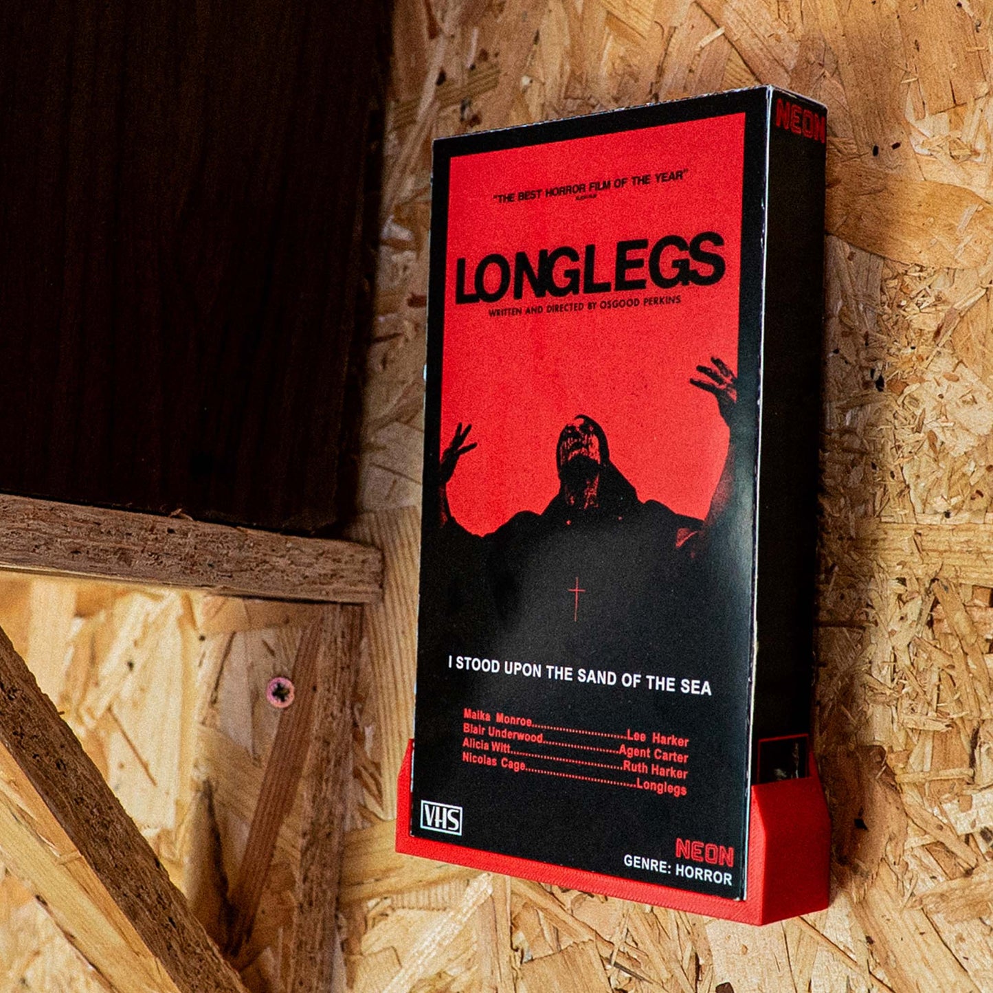 VHS wall mount shelf