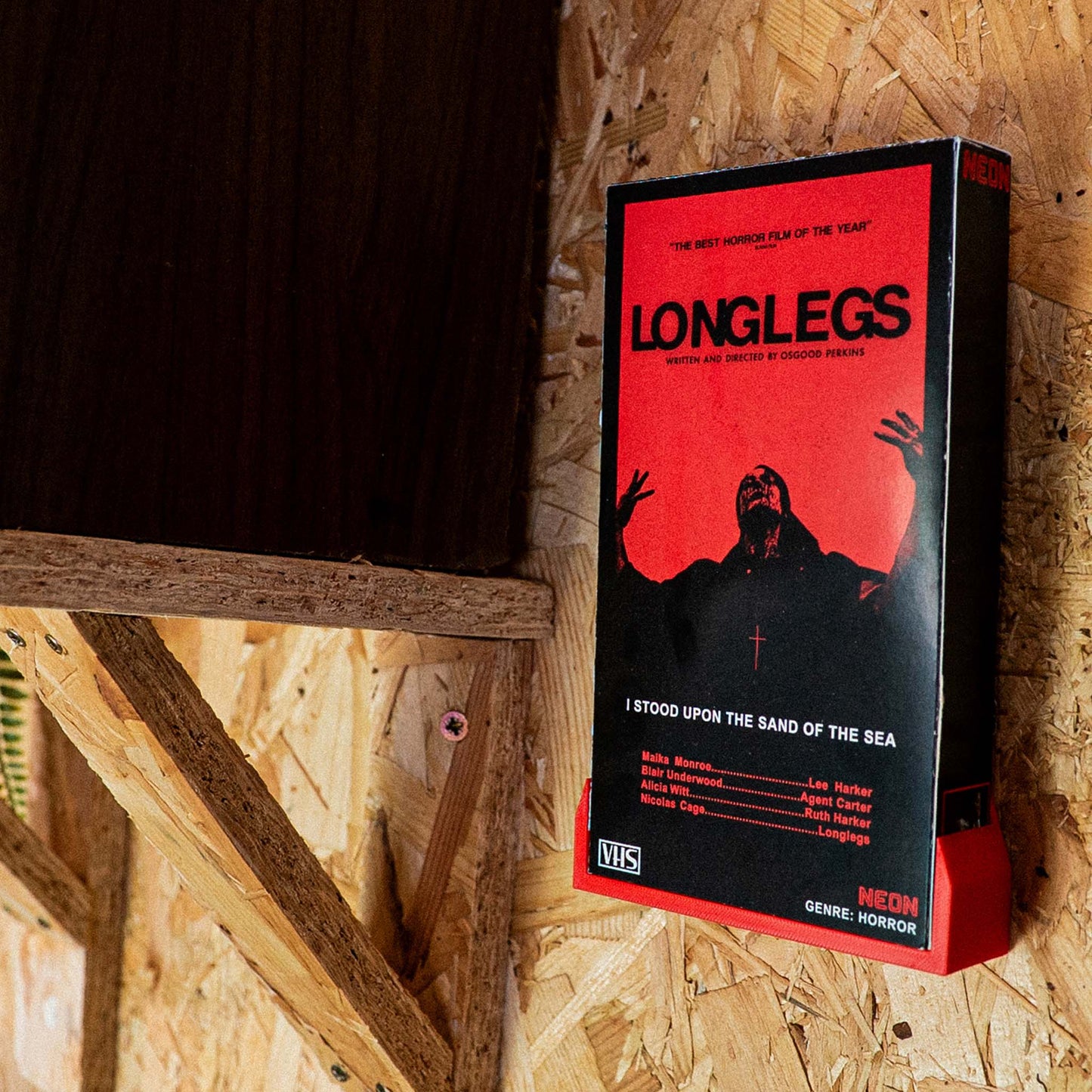 VHS wall mount shelf