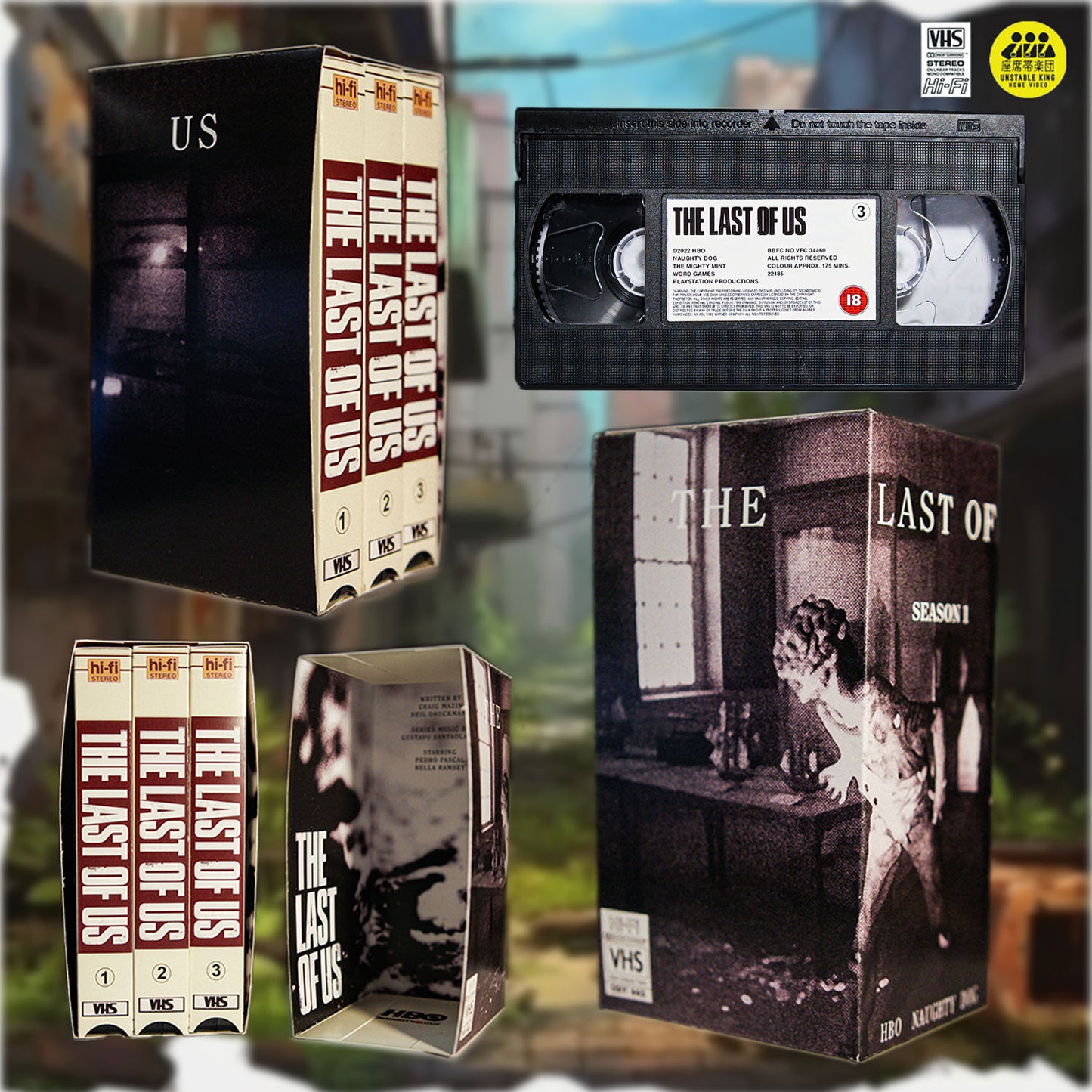 Last of Us Box Set on VHS (sticker edition)