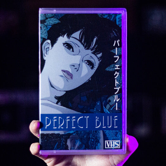 Perfect Blue on VHS — clamshell — front cover artwork — VCR Zone