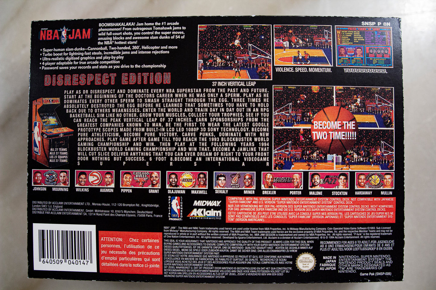 NBA Jam - Disrespect Edition Box (10 available)